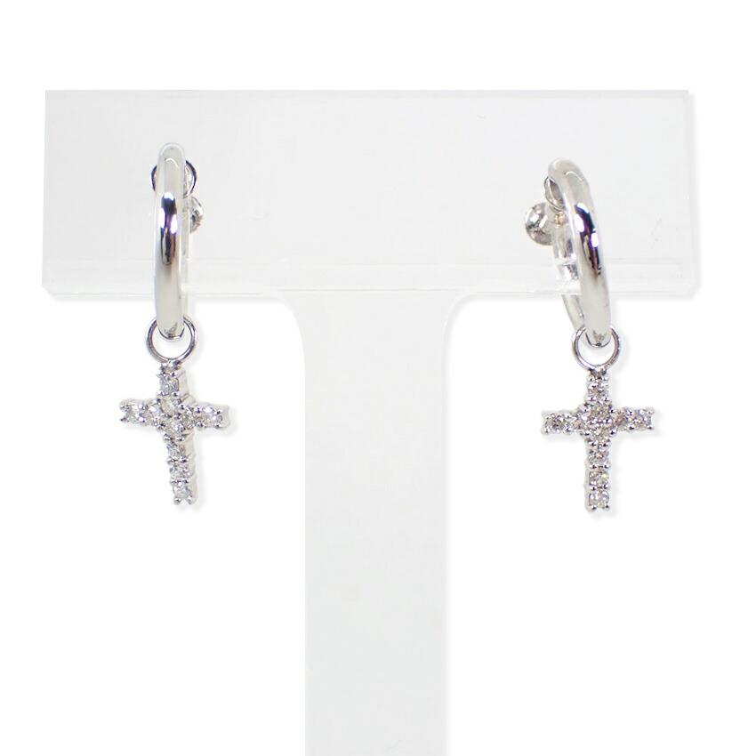 

[Used] PT900 diamond earrings/g526-22