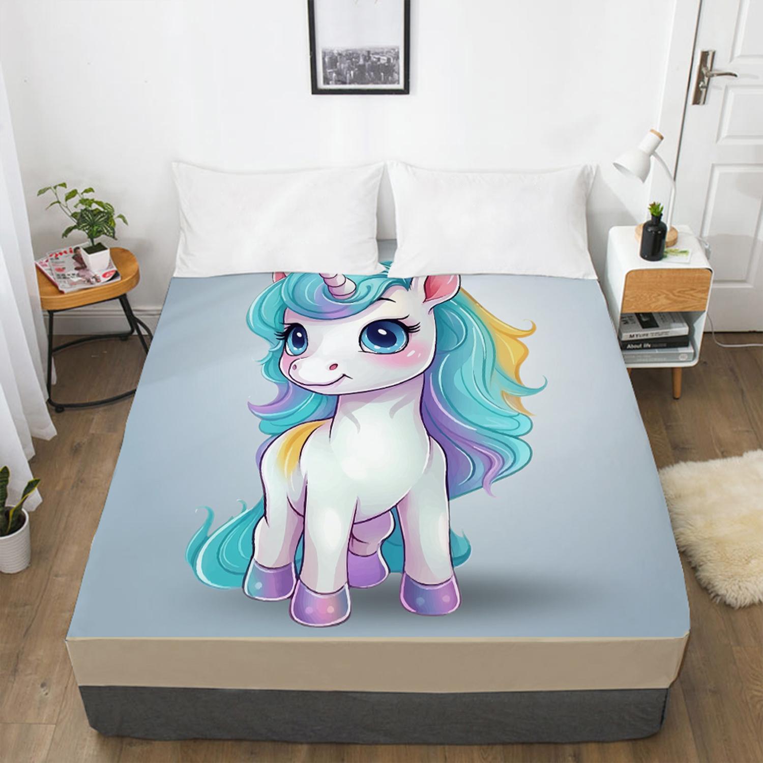 Детская простыня с рисунком единорога — фото 10