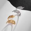Wind Opening Adjustable Stainless Steel Wing Ring - Fashionable, Popular, High-end, and Personalized Finger Ring