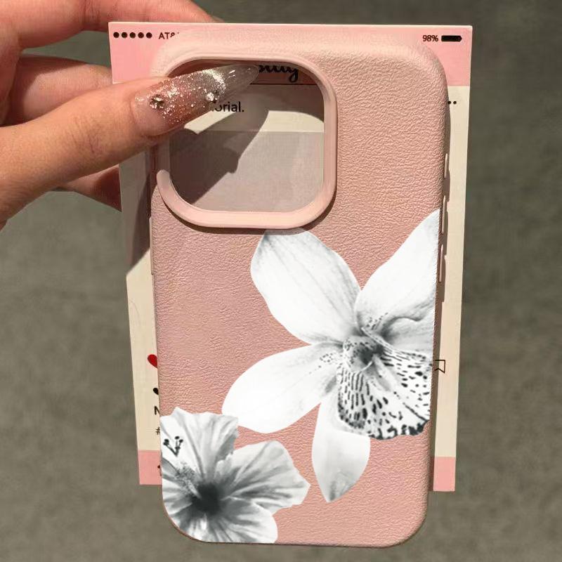 Floral Pattern Phone Case For IPhone 17 16 15 14 13 12 11 Pro Max 13 12 Mini 17Air Shockproof Soft Clear Cases Coque