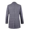 Caizi Men's Mid-Length Plaid Wool Blend Overcoat