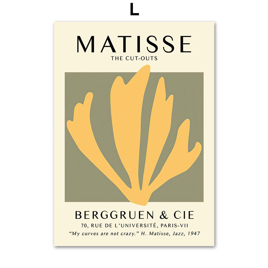 Matisse Abstract Flower Woman Posters Museum Wall Art Print Canvas Painting Sage Green Trendy Wall Pictures Living Room Decor