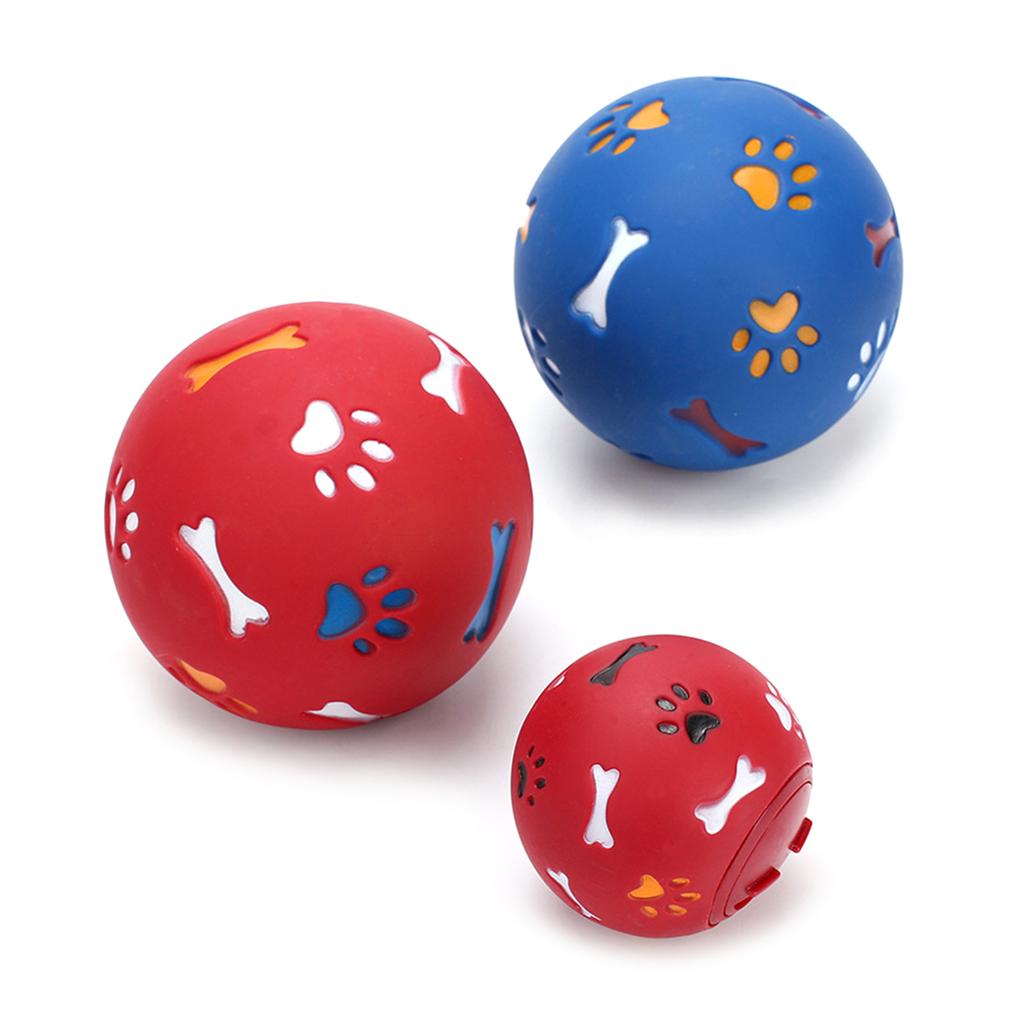 Dog Chew Toy Vinyl Fillable Treat Ball Teething Toy for Aggressive Chewers Leak Food Toy for Teeth Clean Training