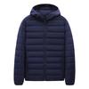 Giacca Piumino Corta Leggera da Uomo con Cappuccio 90% Piuma d'Anatra Bianca Caldo Cappotto Invernale Stile Urbano