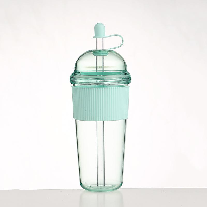 Κύπελλο με Καλαμάκι 630ML με Καπάκι και Καλαμάκι Φορητό Μεγάλης Χωρητικότητας Κούπα Καφέ Γάλακτος Τσαγιού Στυλ Ins Κύπελλο Νερού για Εργαζόμενους Γραφείου Κούπα Χυμού