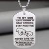 Simple Engraved Dog Tag Pendant Necklace Parent-child Intimate Gift