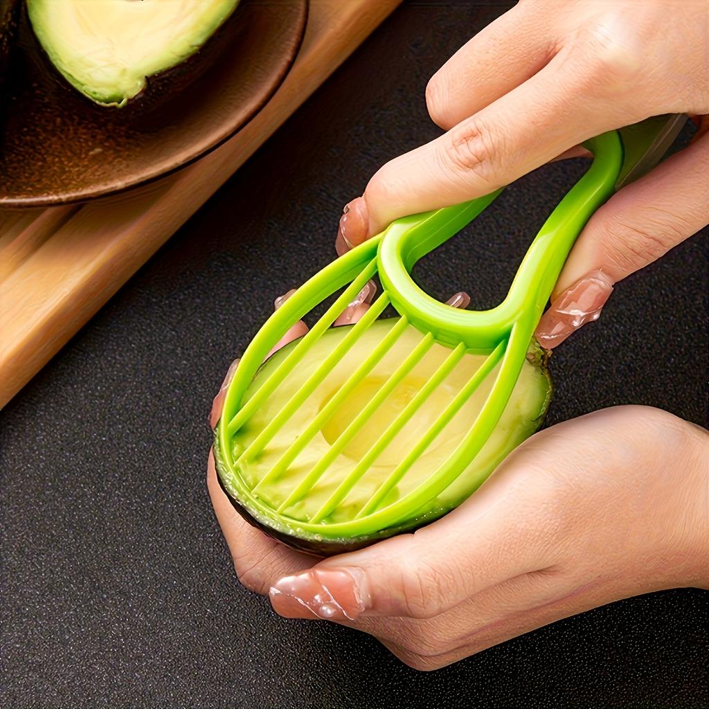 2in1Avocado Slicer and Pitter,Durable Polypropylene with Serrated Blades Food Safe Design for Home and Restaurant Use,Green Handle with Multiple Holes
