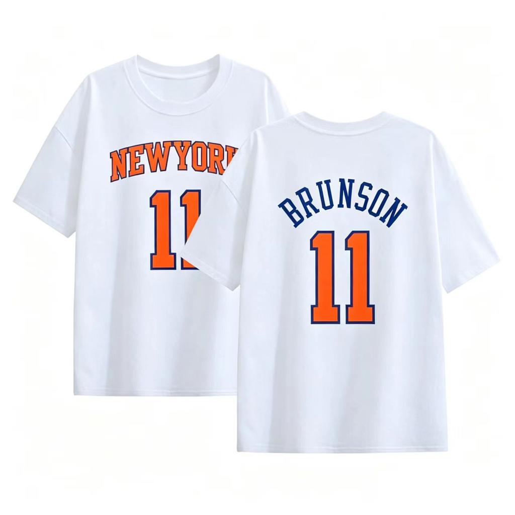 New York Jalen Brunson No Tshirt Unisex Women Summer Cotton Clothing Oversize Fashion Round Neck Short Sleeved Tee Streetwear