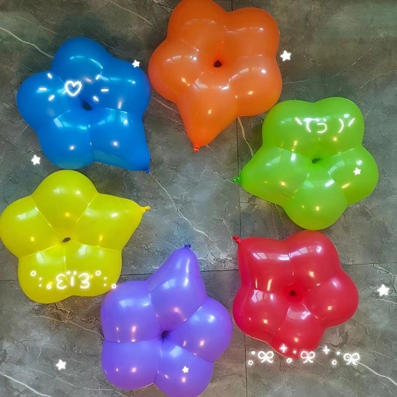 10/20/50Pcs Colorful Plum Blossom Balloons Flower Balloons, Suitable For Valentine'S Day, Birthdays, Wedding Party Decorations