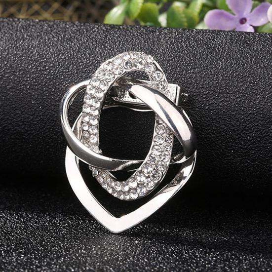 Rhinestone Scarf Buckle Elegant Scarf Clip Buckle Fashionable Sparkly Scarf Clip for Women Neckerchief Shawl Silk Scarves