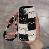 Cute Black Cat Lanyard Phone Case For Motorola Moto Edge 50 Fusion Pro Ultra G84 G14 G75 G35 G05 G15 G22 G30 G24 G54 G34 E13 E22