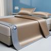 Summer Cooling Bed Pad Light Luxury Carbon Fibres Sleeping Cool Bed Mat Ice Silk Mats with Pillowcases Smooth Mattress Cover Set