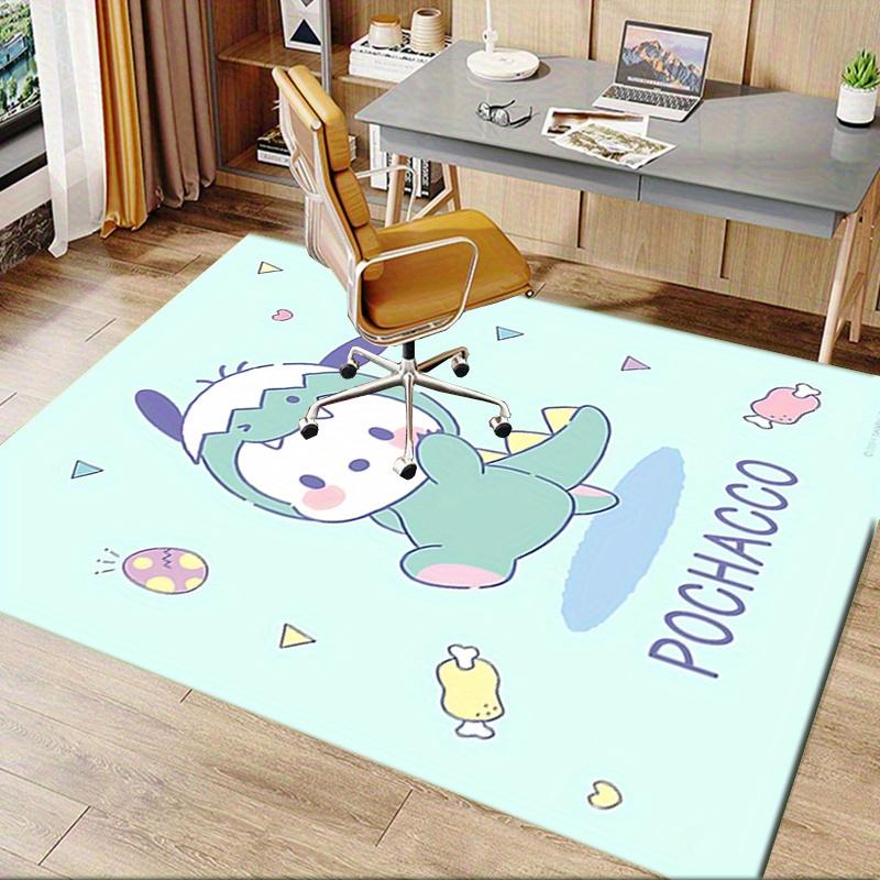 Office Rug Pochacco, Cute Anti-Slip Rug, Machine Washable for Living Room, Bedroom, Office, Multiple Sizes, Bedroom Mat, Decorative Mat, Durable Mat,
