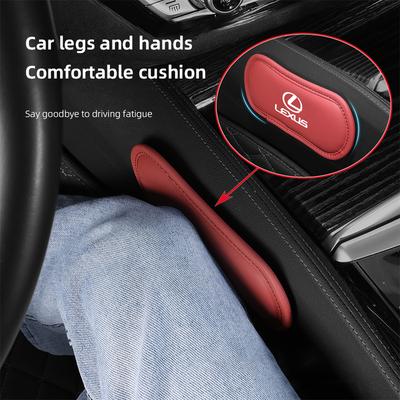 Leather Car Pillow Car Knee Pad Elastic Memory Foam Leg Pad For F SPORT LBX NX RX 350h 450h ES UX 300e GS GX IS LS LX CT