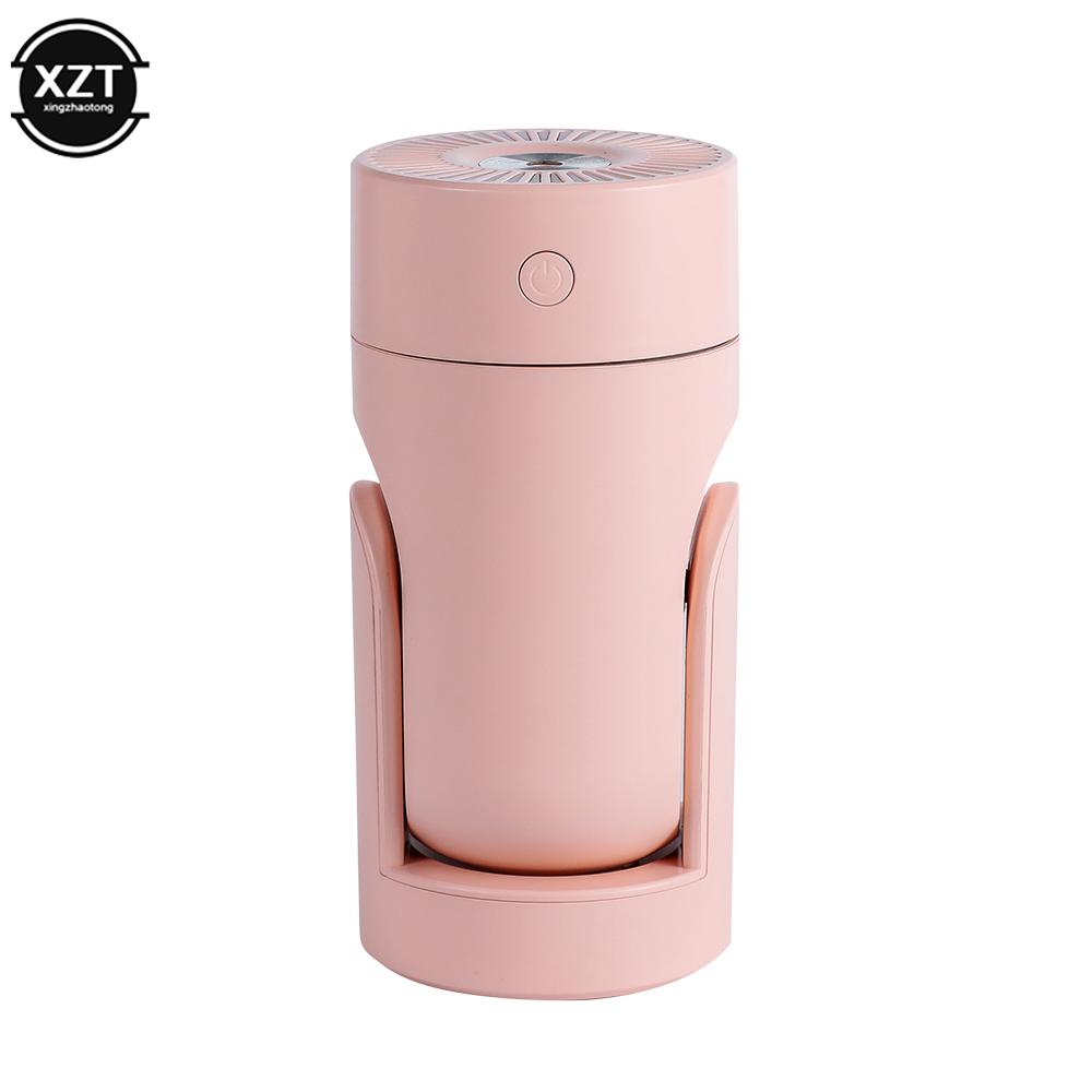 

Мини-увлажнитель с функцией покачивания головы, цветная ночная подсветка, для автомобиля и дома, диффузор для ароматерапии, снимает усталость, для дома, офиса, йоги, спортзала розовый