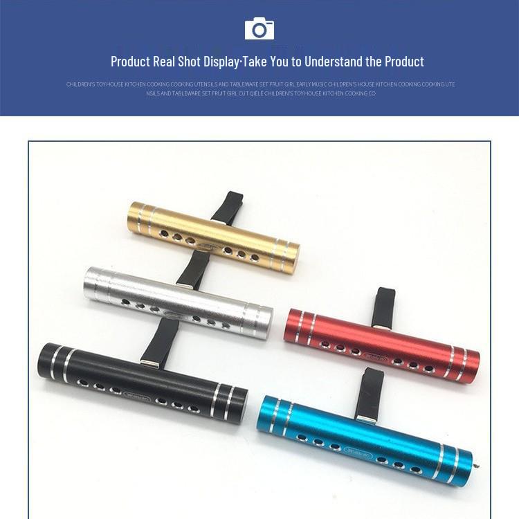 Aluminum Alloy Car Air Vent Perfume Clip - Mini Interior Aroma Stick