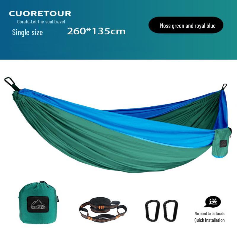 Outdoor Parachute Fabric Hammock with Anti-Rollover