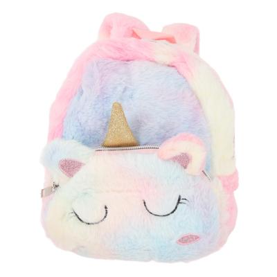 Cute Cartoon Backpack Soft Plush Toy Backpack Compact Schoolbag with Adjustable Strap for Girls