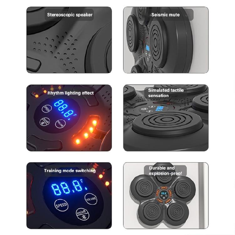 Rechargeable Punching Machine with LED Light, Musical Boxing Machine for Children Adult Kids Boxing Machine Wall Mounted