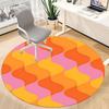 1pc Wavy Colors Office Round Area Rug, Indoor Mat Suitable For Office, Under Office Chairs Bedroom Living Room Home Decor, Room Deco