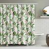 Botanical Shower Curtain Tropical Greenery Leaf Pattern Bathroom Decor Farmhouse Style Waterproof Fabric Backdrop