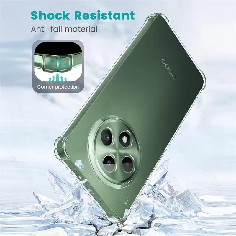 Poduszki powietrzne Odporne na wstrząsy Przezroczyste Silikonowe Etui dla Oppo Reno 13 12 F 11 10 7 Pro A60 A78 A95 A58 A57 A38 A18 A54 4G 5G TPU Miękkie Etui