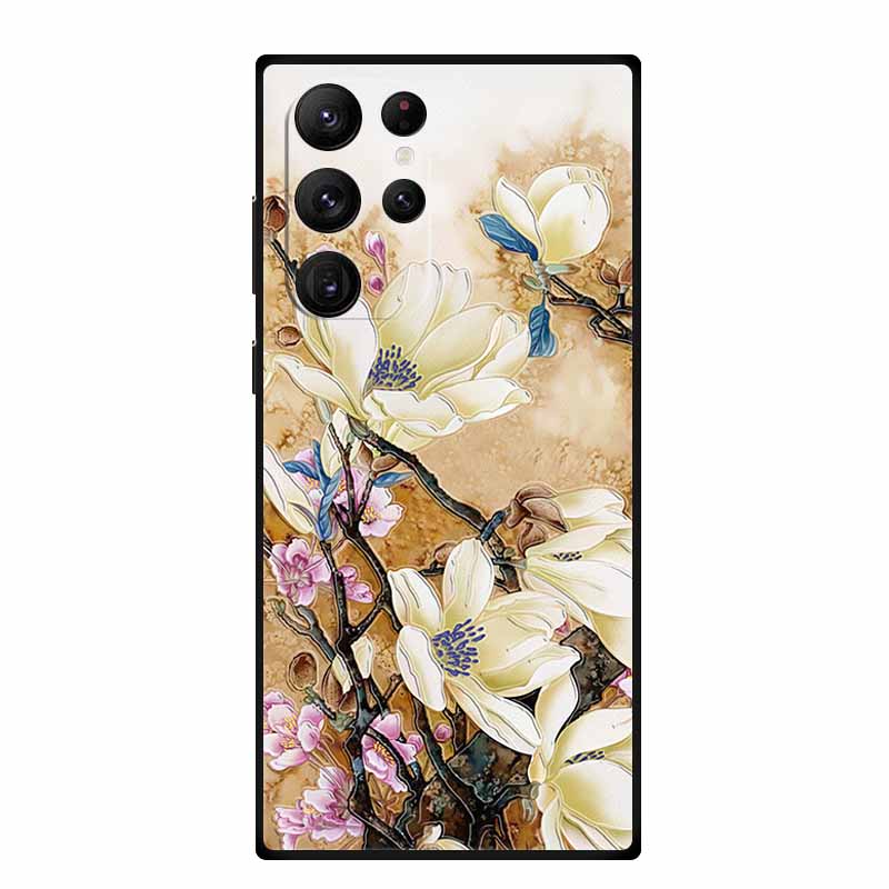 3D Emboss Case For Samsung Galaxy S25 Ultra Phone Case Soft Silicone Coque For Samsung S25 S23 S22 S24 Ultra Back Cover Case Bag