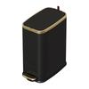 304 Stainless Steel Waste Bin with Slow Close Technology Foot Pedal and 90 Degree Lid Stay for Easy Cleaning