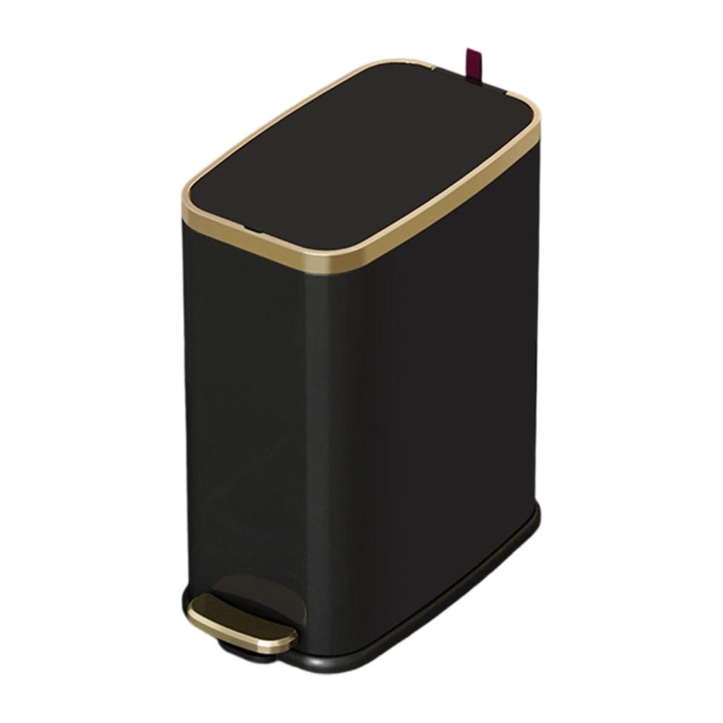 304 Stainless Steel Waste Bin with Slow Close Technology Foot Pedal and 90 Degree Lid Stay for Easy Cleaning