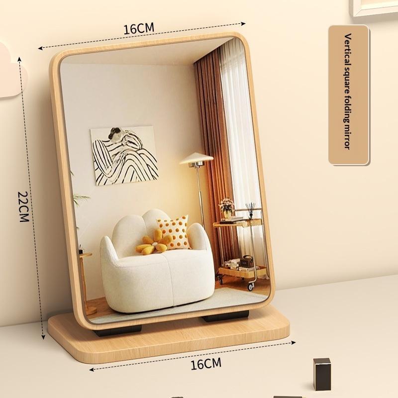Desktop Standing Up Makeup Mirror Double Sided Hd Surface Multi Angle Adjust For Daily Makeup Vanity Use