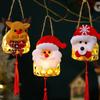 Handheld Christmas Bamboo Lantern Light-emitting Handmade Woven Lamp  Decoration