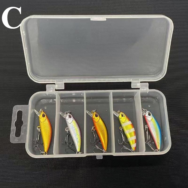 

ALASICKA 5pcs Sinking Minnow Set 3.8cm/3.2g Intruder Stream Lake Hard Bait for Trout Ajing Fishing Lure Kit Fishing Bait бордовий
