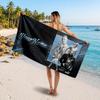 Erling Haaland Custom Beach Towel, Personalized Name Text Print, Football Logo Soft Quick‑Dry Towel Holiday Gift