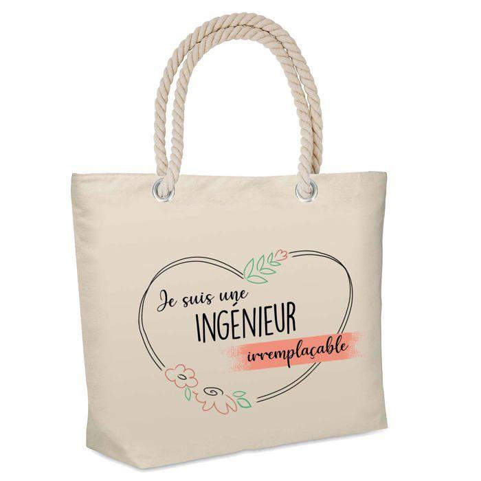 Sac de plage - PLANETEE - Glacière souple - Coton imprimé - Grande contenance - Éco-responsable