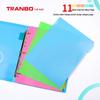 Tranbo A4 11-Hole Color Index Divider, 5-Page PP Folder