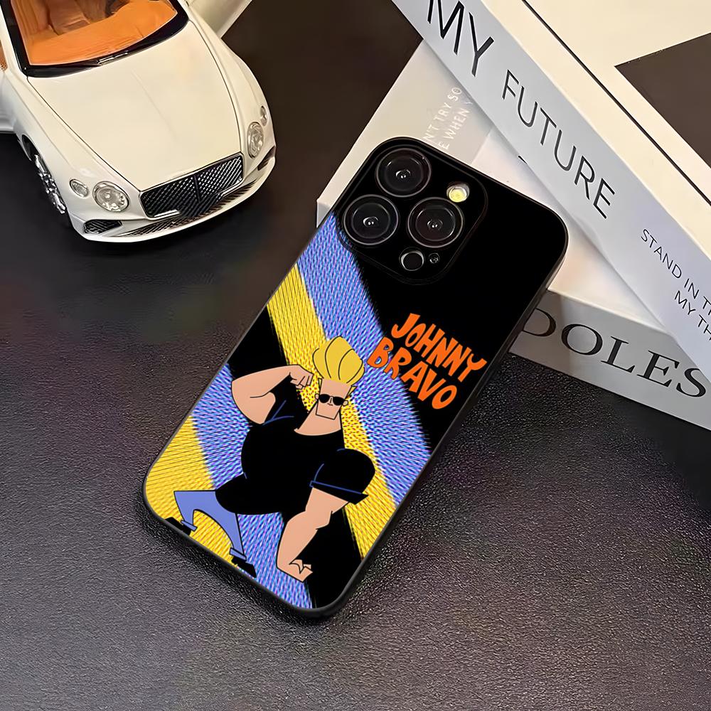 Johnny Bravo Anime Phone Case For 16 Pro Max Iphone 17 Pro Max 14 15 Plus 12 13 11 Pro Xr X Xs SE Back Cover