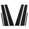 6pcs Side Door Window Cover Trim Pillar Post Decal Trim Gloss Black Side Door Window Cover Trim Replacement for Dodge Charger