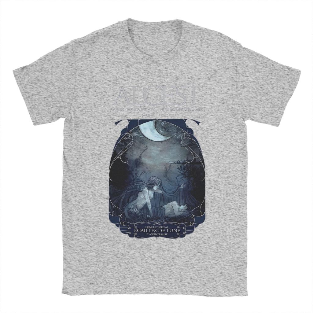 Men's French ALCEST Band T Shirts Pure Cotton Clothing Vintage Short Sleeve O Neck Tees Plus Size T-Shirt