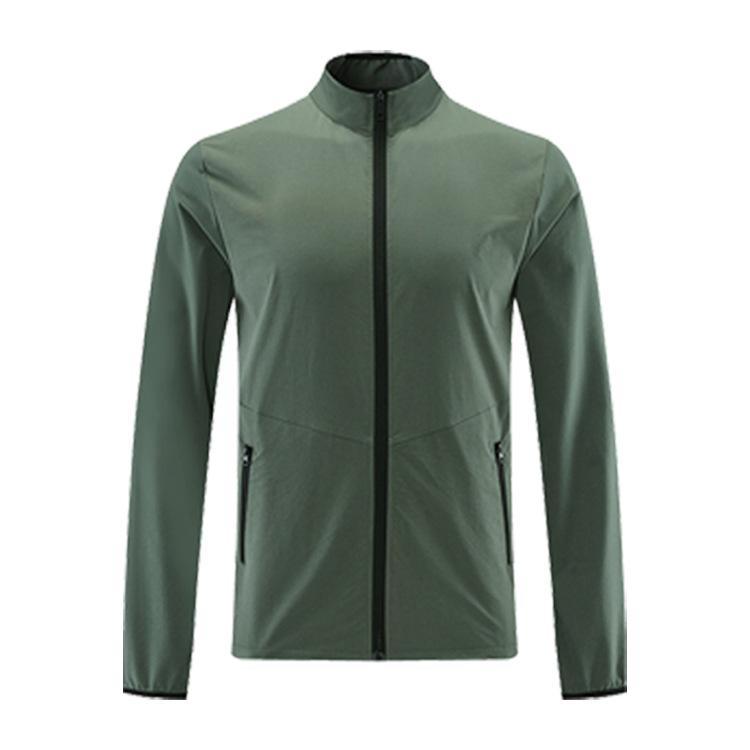 Men Running Jacket Spring Gym Outerwear Loose Casual Jogging Outdoor Stand Up Collar Tracksuit Sportswear