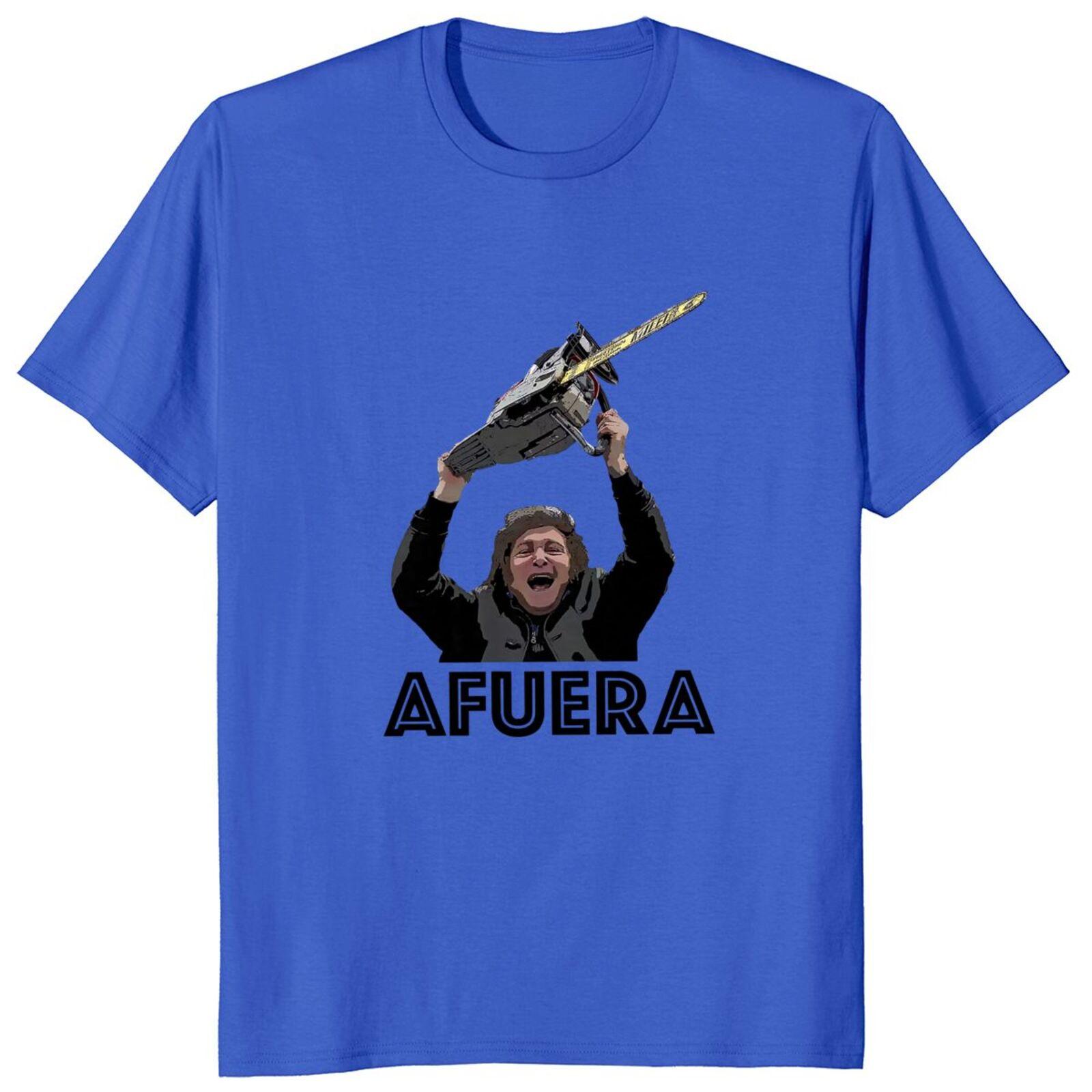 Casual 100 Cotton Soft Unisex Tee Tops EU Size Presidente T Shirt Retro Javier Milei Fans Gift Short Sleeve heavyweight 2024 S