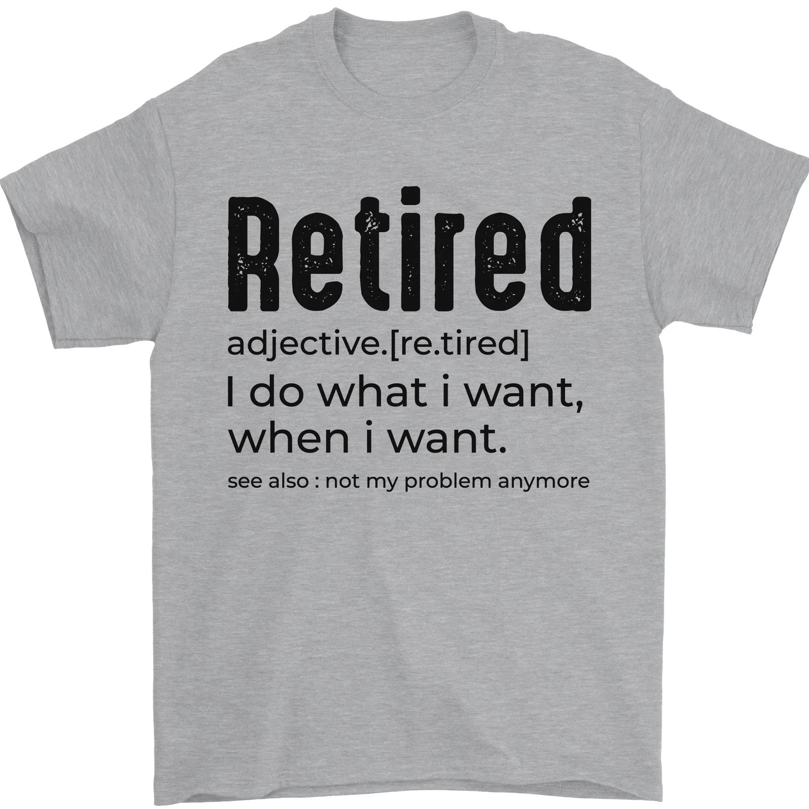 Retired Definition Funny Retirement Mens T-Shirt 100% Cotton L