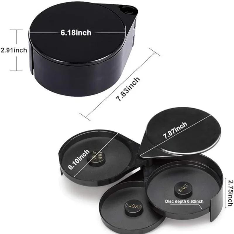 3 Tier Glass Rimmer Salt Rim Box for Cocktails Margarita-Salt Rimmer Sugar Rimming Home Lime Juice Sugar Bar Rimming Station