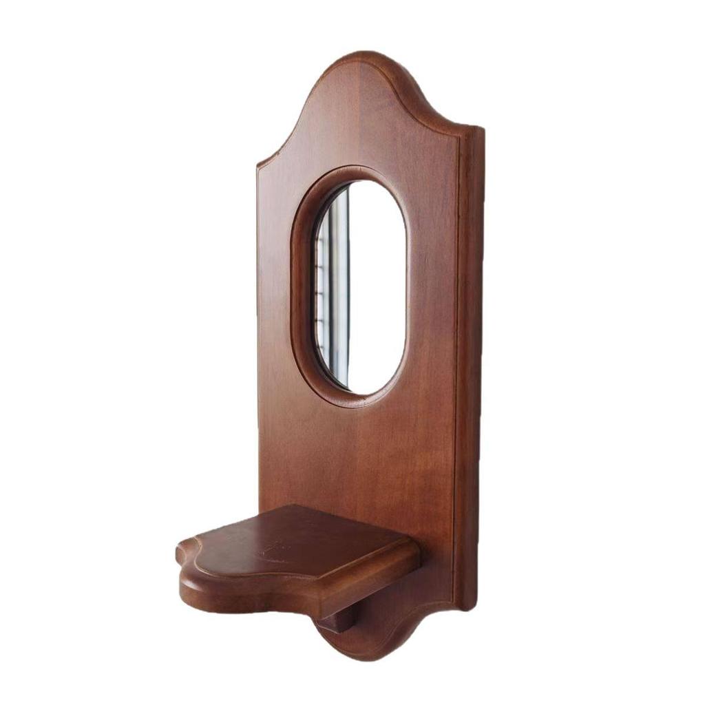 Mid-Century Retro Wall-Mounted Candle Holder & Mirror for Cafe or Restaurant Decor