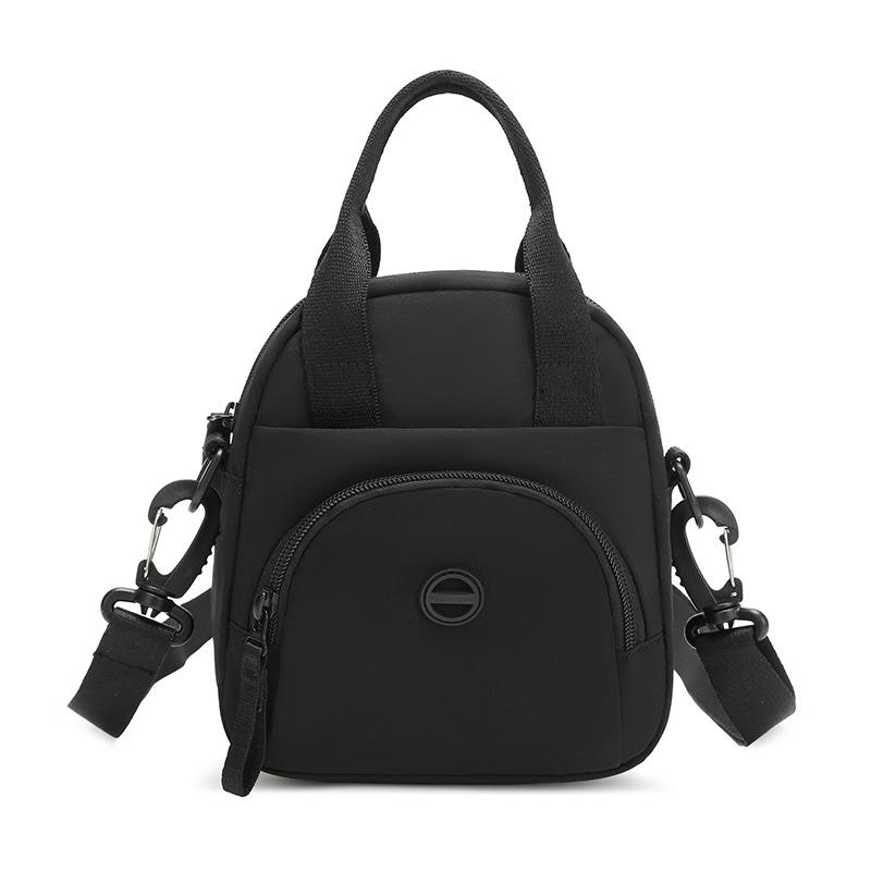 

Женская однотонная нейлоновая сумка большой емкости для мобильного телефона сумка через плечо сумка через плечо чёрный