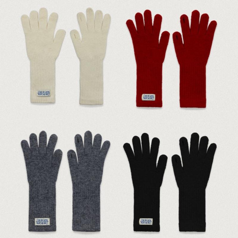 Chat De Lama WOOL BLEND LONG GLOVES [4COLOR]