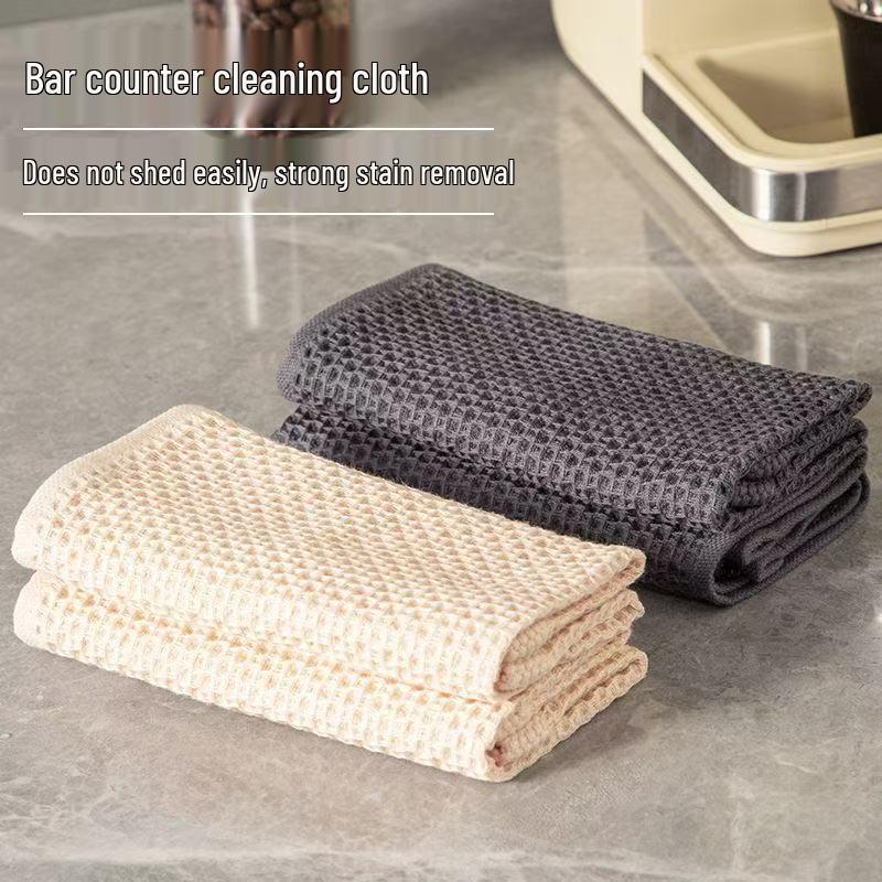 Pure Cotton Waffle Towel - Quick-Dry, Absorbent, Non-Stick Kitchen Cloth