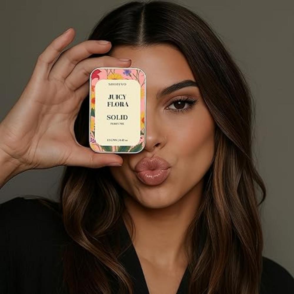 Alcohol Free Solid Perfume | Juicy Flora for Men & Women | Non-Greasy Cologne | Strong & Lasting Fragrance | Gifting Pack for Him & Her (Juicy Flora)