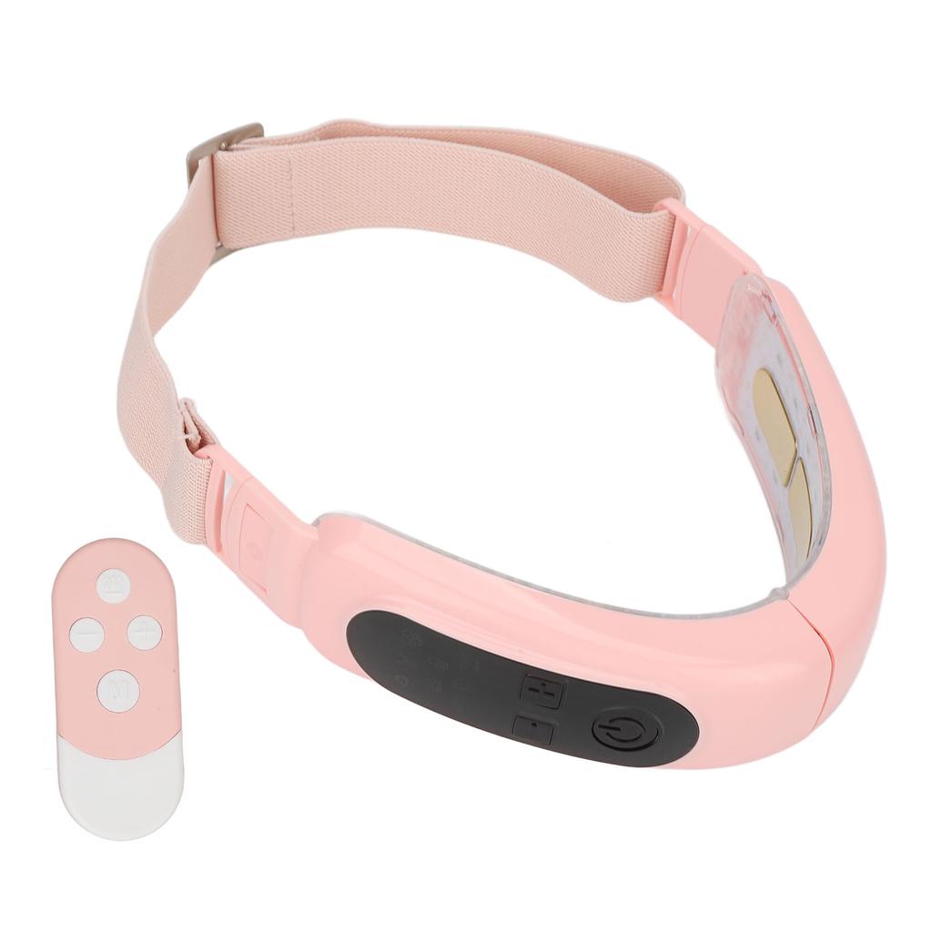 V Face Firming Belt Remote Control Repair Skin Microcurrent Reduce Wrinkles Pore 12 Gears Pink Face