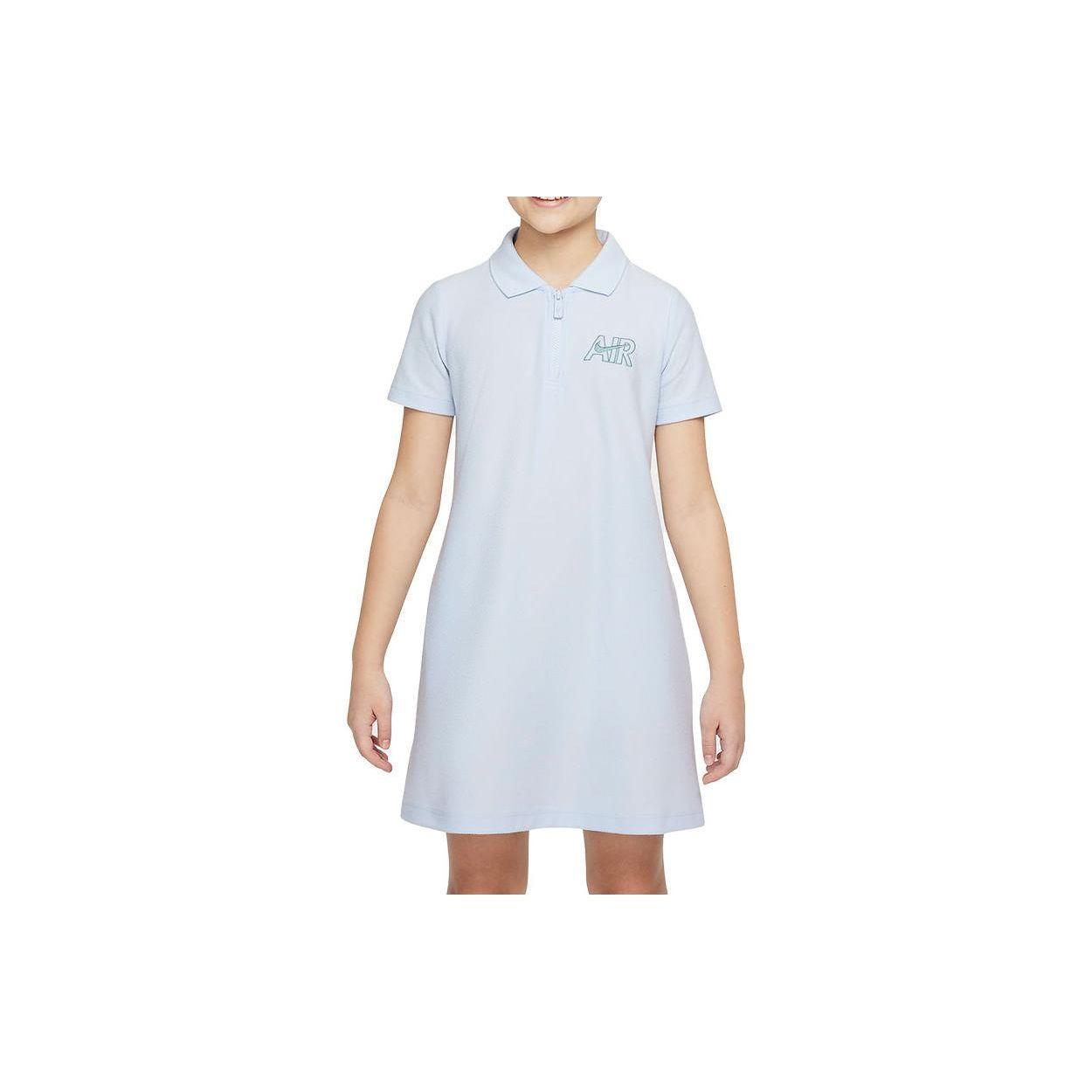 

Nike Letter Print Short Sleeve Dress Kids dresses Light-Blue DO7164-085 L