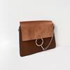 [Pre-Owned] Letter Logo Embossed Leather Shoulder Bag - Very Good #1T5RR0V